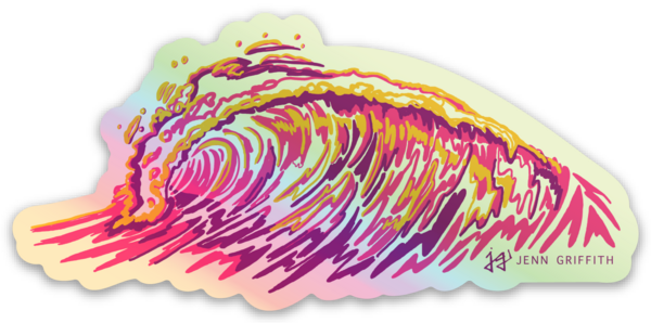 Hollow-graphic Wave Sticker