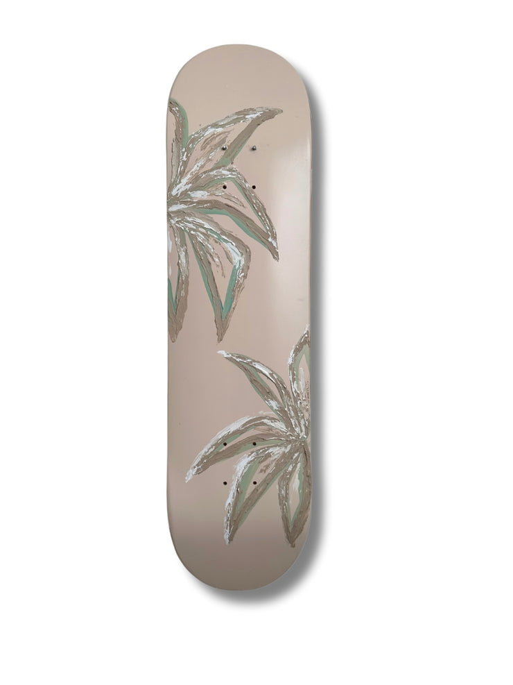 Skate Deck- Beige Palm Toppers